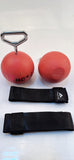 FITactic FRC PT35-R 2pk 3.5 Inches Rock Climbing Solid Body Training Cannonball Bomb Power Pull Up Ball Hold Grips Pull Toys for Straps for Finger, Forearm, Biceps, Back Muscles (2 Balls, Red 3.5")