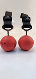 FITactic FRC PT35-R 2pk 3.5 Inches Rock Climbing Solid Body Training Cannonball Bomb Power Pull Up Ball Hold Grips Pull Toys for Straps for Finger, Forearm, Biceps, Back Muscles (2 Balls, Red 3.5")