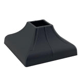 Interlocking Post Cover Skirt Shoe for 1X1 Inch Post with 3.5X3.5 Inches Base Mounting Plate - Fast Install on Feet of Porch, Stair Handrail, Railing, Fence (1-Pack, White)