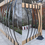 Myard 38 Inches Traditional Rectangular Iron Deck Balusters with Screws for Wood Aluminum Composite Facemount Railing, Classic Geometric Styling (50-Pack, Matte Black)
