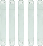 Myard Scenic Frontier Tempered Clear Glass Balusters for Deck Railings, Included Brackets + Screws for Facemount (Length 32.25", 5-Pack)