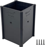 Post Sleeve Post Protector Protects Mailbox, Deck & Fence Posts from Lawn, Grass & Yard Maintenance Equipment – Fits Wood & Metal Posts – No Tools, Screws or Nails Needed (4" X 4" X 6", Black)
