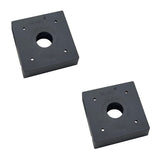 Myard PBP44 Post Base Plate for 4X4 Inches Wood Post, Provides Code Required 1 Inch Stand-Off from Concrete Ground (4" X 4", 2)
