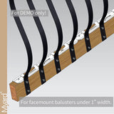 Myard Deck Baluster Spacer Guide Tool for Connector-Mount & Face-Mount Balusters, with 4" Spacing to Comply with Building Code (4-Pack)
