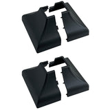 Interlocking Post Cover Skirt Shoe for 1X1 Inch Post with 3.5X3.5 Inches Base Mounting Plate - Fast Install on Feet of Porch, Stair Handrail, Railing, Fence (2-Pack, Black)