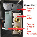 Durablow 8VK Spark to Pilot Fireplace Gas Valve Kit with Thermostat LCD Backlit Remote Control Handset (Propane Gas)