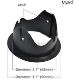 Myard Gutter Downspout Adapter/Connector Fits 4" (Schedule 40) PVC Rain Water Drain down Pipe Tubing (4", Black)