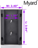 Myard PNP111902S Inclined Stair Railing Connectors with Screws for 2X4 Inches (Actual 1.5X3.5 Inches) Inclined Stair Wood Handrail (1 Pair, Black)