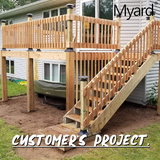 Myard PNP114040 4X4 (Actual 3.5X3.5) Inches Post Base Cover Skirt Flange with Screws for Deck Porch Handrail Railing Support Trim Anchor (Qty 1, Black)