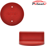 Potauto Universal Aluminum Grooved Magnetic Jack Pad Jacking Puck Pinch Weld (Slot Width 0.55 Inch) Frame Rail Adapter (Qty 1, Red)