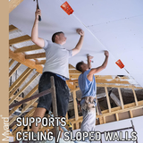 Myard Upgraded Drywall Fitting Tool Block Support the Plaster Board in Place While Positioning & Fixing (Red 2 Pcs)