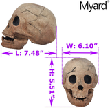 Myard Fireproof Imitated Human Fire Pit Skull Gas Log for NG, LP Wood Fireplace, Firepit, Campfire, Home Decor, BBQ (Qty 1, Brown)