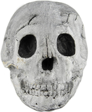 Myard Fireproof Imitated Human Fire Pit Skull Gas Log for NG, LP Wood Fireplace, Firepit, Campfire, Halloween Decor, BBQ (Qty 1, White - Adult, One Piece)