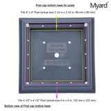Myard PNP 115445G Screw-Free Universal Fence Pyramid Top Cap Fits Post 4 X 4 Inches (Actual Post Size 3.5 X 3.5) (Qty 20, Green)