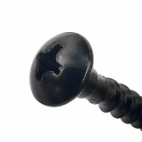 Wood Screws Truss Phillips Head, Hardness Grade 12.9, Stainless Steel 18-8 (304) Black Phosphate Coated for Deck & Facemount Balusters, by Myard (1-5/8 Inch)