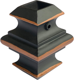 Myard Attachable Baluster Collar Knuckles with Screws for Indoor Square Stair Iron Balusters (1/2"X1/2"), 10-Pack (Satin Black + Oil-Rubbed Copper)