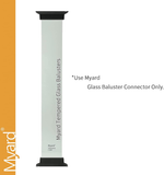 Myard Scenic Frontier Tempered Glass Balusters for Deck Patio Fence Wood or Aluminum Railing Rails (Length 26", 5-Pack)