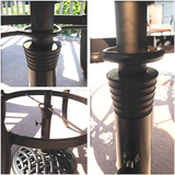 Myard Umbrella Cone Wedge Shim for Patio Table Hole Opening or Base 1.8 to 2.4 Inch, Umbrella Pole Diameter 1-3/8" (35Mm, Dark Brown, 4 Holes)