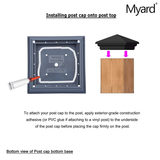 Myard PNP 115445G Screw-Free Universal Fence Pyramid Top Cap Fits Post 4 X 4 Inches (Actual Post Size 3.5 X 3.5) (Qty 20, Green)