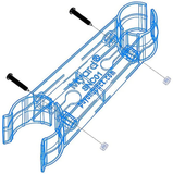 Myard Upgraded Pool Leaf Skimmer Net Clip - Snaps on 1.9" Swimming Pool In-Ground Ladder, Holds 1-1/4" Leaf Rake Joint
