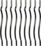 Myard 32-1/4 Inches Heavy Duty Iron Deck Balusters with Screws for Facemount Railing Fencing, European Baroque Silhouette Wrought Style (25-Pack, Matte Black)