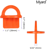 Myard DJS4 5/32 Inches Deck Board Jig Spacer Rings for Pressure Treated, Composite, PVC, Plank, Hardwood Decking Tool (Orange, 20-Pack)