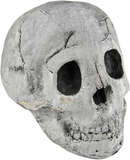 Myard Fireproof Imitated Human Fire Pit Skull Gas Log for NG, LP Wood Fireplace, Firepit, Campfire, Halloween Decor, BBQ (Qty 1, White - Adult, One Piece)