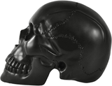 Myard HHS Heavy Cement Imitated Human Skull Art Decor Statue for Home & Garden, Bookends, Headset Stand (Black)