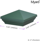 Myard PNP 115445W Screw-Free Universal Fence Pyramid Top Cap Fits Post 4 X 4 Inches (Actual Post Size 3.5 X 3.5) (Qty 1, White)