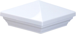 Myard PNP 115445W Screw-Free Universal Fence Pyramid Top Cap Fits Post 4 X 4 Inches (Actual Post Size 3.5 X 3.5) (Qty 1, White)