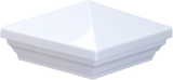 Myard PNP 115445W Screw-Free Universal Fence Pyramid Top Cap Fits Post 4 X 4 Inches (Actual Post Size 3.5 X 3.5) (Qty 1, White)