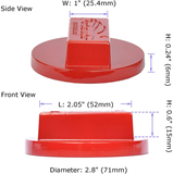 POTAUTO Universal Aluminum Jack Pad Jacking Puck Adapter Support Compatible with BMW, Mini (Qty 4, Red)