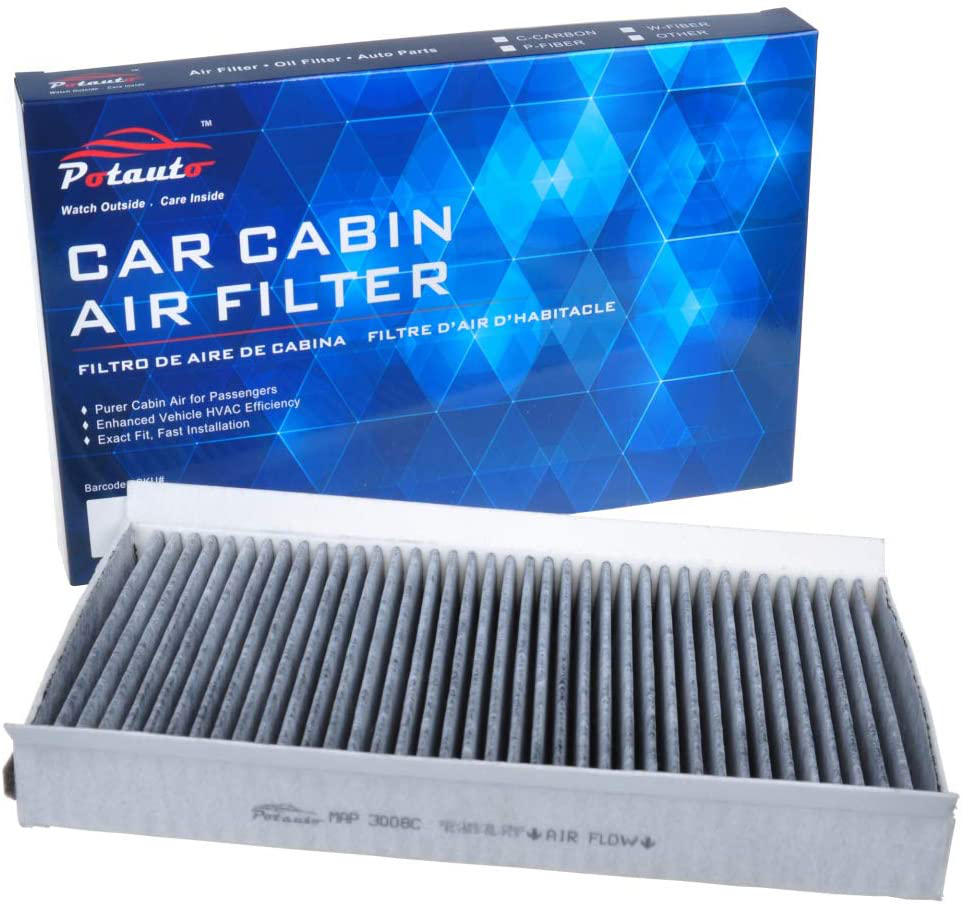 POTAUTO MAP 3008C (CF10103) Activated Carbon Car Cabin Air Filter  Replacement for BMW 525I 525XI 528I XDRIVE 528XI 530I 530XI 535I GT XDRIVE  545I 550I