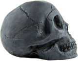 Myard Fireproof Imitated Human Fire Pit Skull Gas Log for NG, LP Wood Fireplace, Firepit, Campfire, Halloween Decor, BBQ (Black - Adult, One Piece)