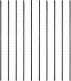 Myard Long Twist 1/2 Inches Square Iron Stair Balusters, 44 Inches 10-Pack (Satin Black)