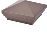 Myard PNP 115445WN Screw-Free Universal Fence Pyramid Top Cap Fits Post 4 X 4 Inches (Actual Post Size 3.5 X 3.5) (Qty 10, Walnut)