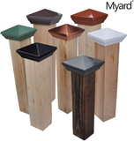 Myard PNP 115445W Screw-Free Universal Fence Pyramid Top Cap Fits Post 4 X 4 Inches (Actual Post Size 3.5 X 3.5) (Qty 1, White)