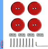 Potauto Aluminum Jack Pad Jacking Puck Adapter Support Compatible with Chevrolet Corvette C6 C7 Porsche 911 996 Frame Rail (4-Pack, Red)