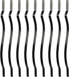 Myard 32-1/4 Inches Heavy Duty Iron Deck Balusters with Screws for Facemount Railing Fencing, European Baroque Silhouette Wrought Style (50-Pack, Matte Black)