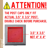 Myard PNP 115445R Screw-Free Universal Fence Pyramid Top Cap Fits Post 4 X 4 Inches (Actual Post Size 3.5 X 3.5) (Qty 1, Red Mahogany)