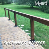 Myard PNP114040 4X4 (Actual 3.5X3.5) Inches Post Base Cover Skirt Flange with Screws for Deck Porch Handrail Railing Support Trim Anchor (Qty 1, Black)