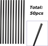 Myard 26 Inches Classic Hollow round Iron Balusters for Deck Railing Porch (50-Pack, Matte Black)