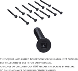 Myard PNP111902 Deck Railing Connectors with Screws for 2X4 (Actual 1.5X3.5) Inches Stair Wood Handrail (10 Pcs, Black)