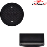 Potauto Universal Aluminum Grooved Magnetic Jack Pad Jacking Puck Pinch Weld (Slot Width 0.55 Inch) Frame Rail Adapter (Qty 1, Black)