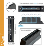 Myard Level Baluster Connectors for Deck Scenic Frontier Glass Balusters (10-Pack, for Thickness: 5/16", Width: 4", Black)