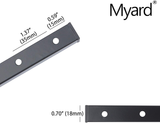 Myard 42 Inches Estate Hollow Square Iron Deck Balusters with Screws for Facemount Decking Railing Porch Fence (25-Pack, Matte Black)