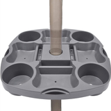 Payandpack Myard Umbrella Table Tray 15 Inches for Beach, Patio, Garden, Swimming Pool with 4 Drink Holders, 4 Snack Compartments, 4 Sunglasses Holes, 4 Phone Slots (Gary)