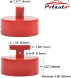 POTAUTO Aluminum Jack Pad Jacking Puck Adapter Support Compatible with Chevrolet Corvette C5 C6 C7 GS Z Frame Rail (Qty 1, Red)
