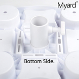 Payandpack Myard UTD13 Umbrella Table Tray 15 Inches for Beach, Patio, Garden, Swimming Pool with 4 Drink Holder, 4 Snack Compartments, 4 Sunglasses Holes, 4 Phone Slots (Yellow)