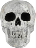 Myard Fireproof Imitated Human Fire Pit Skull Gas Log for NG, LP Wood Fireplace, Firepit, Campfire, Halloween Decor, BBQ (Qty 1, White - Mini, One Piece)